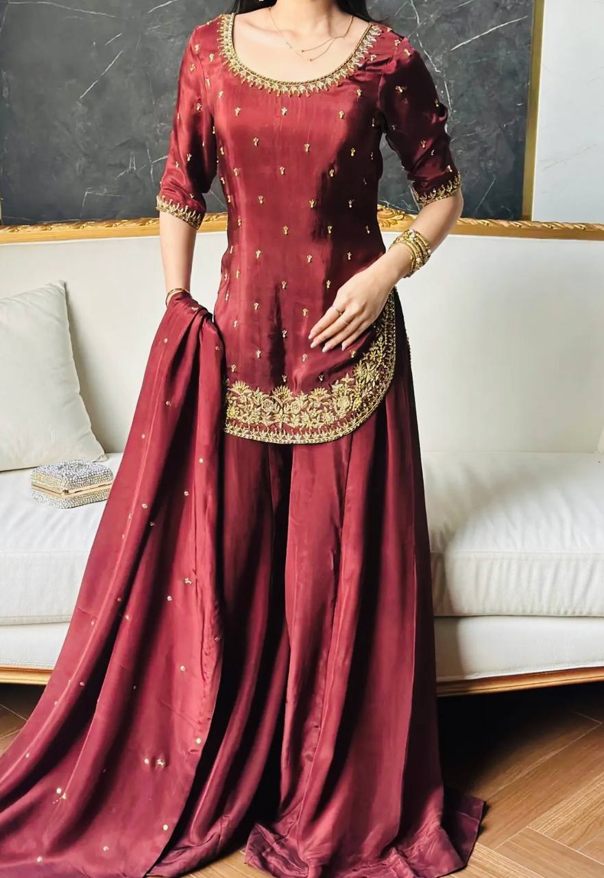 Bespoke Deep Crimson Heirloom Co-ord